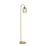 Dar Lighting Dar - Idra Floor Lamp Aged Bronze and Green Ribbed Glass