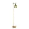 Dar Lighting Dar - Idra Floor Lamp Aged Bronze and Green Ribbed Glass