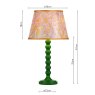 Dar Lighting Dar - Spool Table Lamp Green Base