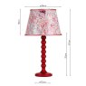 Dar Lighting Dar - Spool Table Lamp Red Base