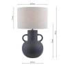 Dar Lighting Dar - Urn Table Lamp (Black)