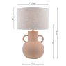 Dar Lighting Dar - Urn Table Lamp (Terracotta)