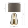 Dar Lighting Dar - Wycliffe Table Lamp (Smoked Glass)