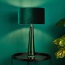 Dar Lighting Dar - Samara Table Lamp Green Glass With Shade